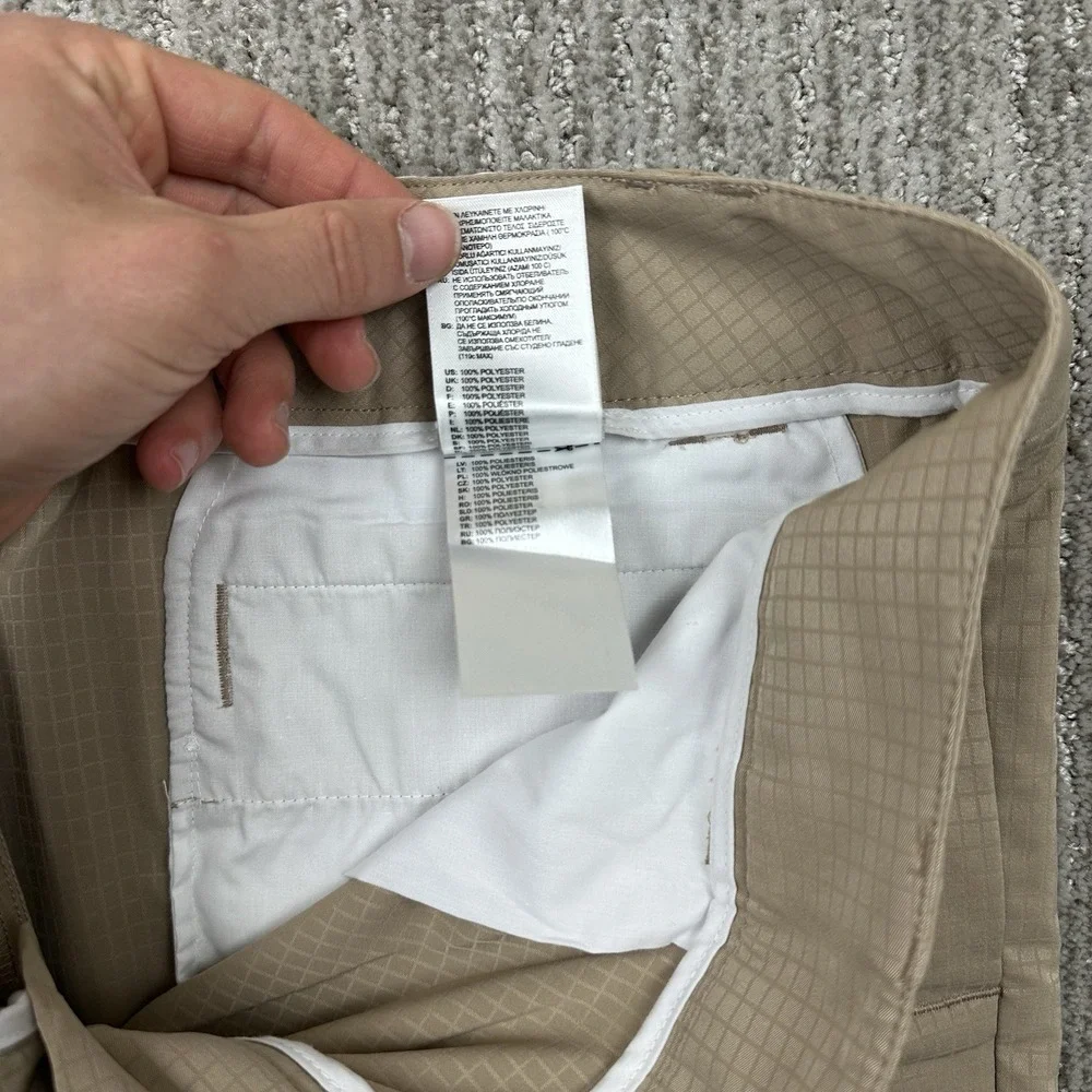Adidas Womens Sz 12 ClimaLite Golf Breathable Lightweight Capri Pants Beige NWT‎